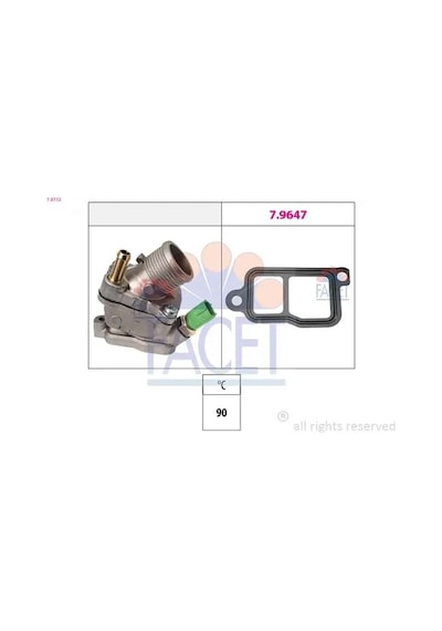 Volvo S80 Termostat D5 2006-2011 Facet 78732