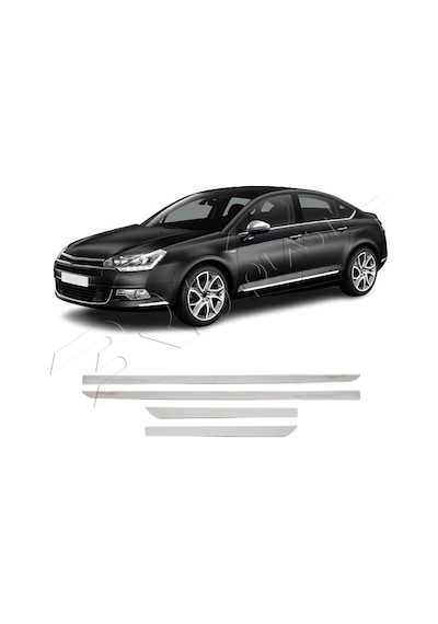 Citroen C5 2 Uyumlu 2008-2017 Krom Yan Kapı Çıtası 4 Parça Paslanmaz Çelik