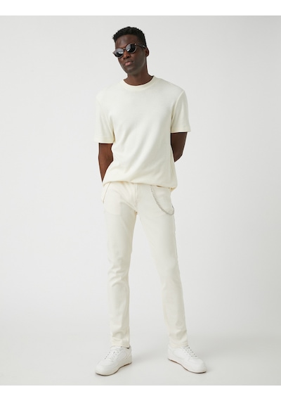 Koton Skinny Fit Kot Pantolon - Michael Jean Ekru 2spm40001bd Ekru Koton Skinny Fit Kot Pantolon - Michael Jean Ekru 2spm40001bd Ekru