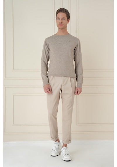 Efor Tr 875 Slim Fit Taş Klasik Triko Taş