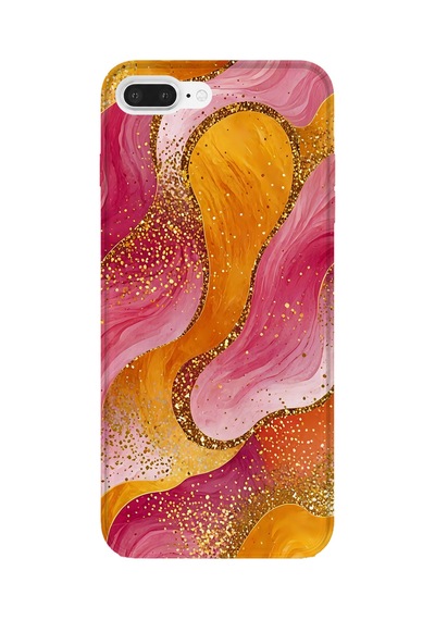 İphone 6 Plus Uyumlu Baskılı Şeffaf Telefon Kılıfı Koleksiyon: Colorwave Flux 2