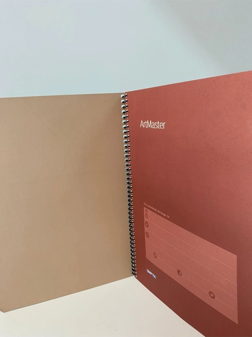 Artmaster 19.26 Boy 100 Yp Çizgili Defter Kahve