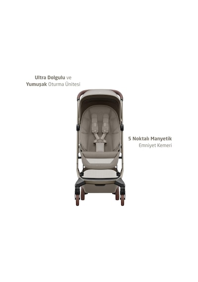 Maxi-cosi Fame Cabin Led Işıklı Entegre Şarj Üniteli Tek Elle Katlanan Premium Kabin Boy Bebek Arabası Sapphire Sand