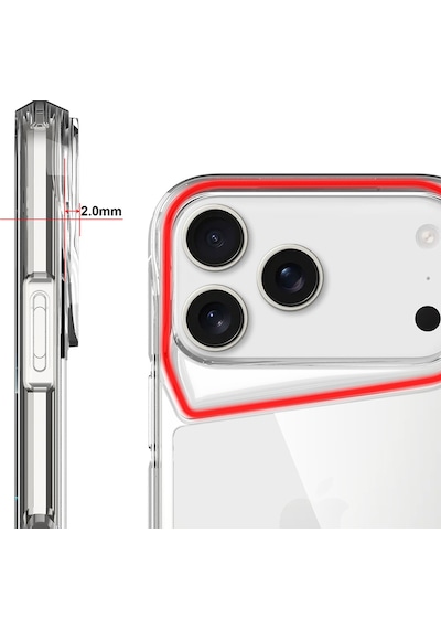 Apple Uyumlu iPhone 17 Pro Kılıf Zore T-max Kapak Seffaf