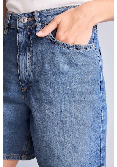 Defacto Yüksek Bel Jean Bermuda H0658ax26smnm28 Mavi-nm28
