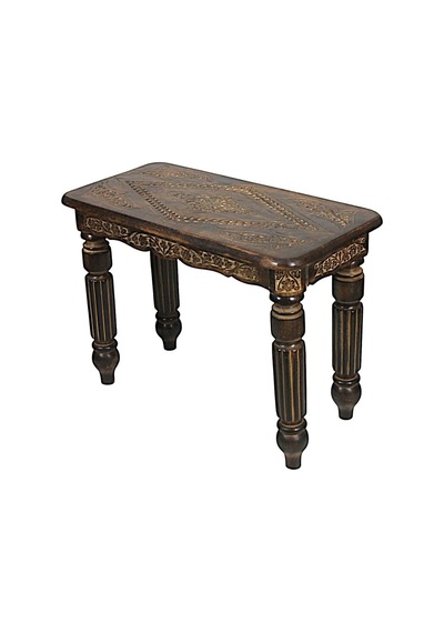 Eskitme Ahşap Dikdörtgen Sehpa K02 74x37x54 Cm. Eskitme Siyah