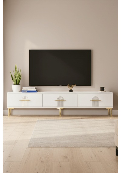 Tsa1815b - İda Tsa180 Tv Stand, Tv Sehpası Ve Tv Ünitesi Beyaz 180cm