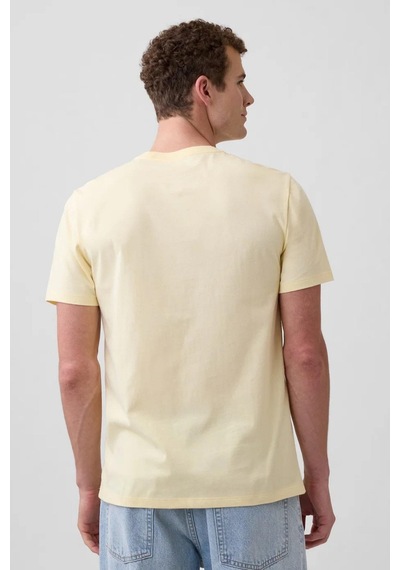 Gap Erkek Everyday Soft Mini Logo Detaylı Sarı T-shirt-14307