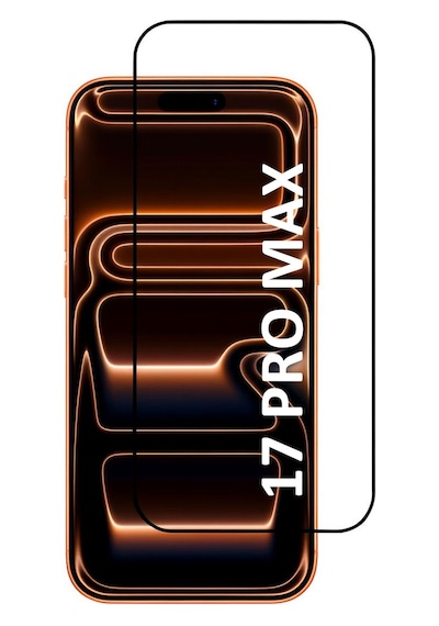 Apple Uyumlu   iPhone 17 Pro Max Anti Static Toz Tutmayan Çerçeveli Temperli Ekran Koruyucu Cam
