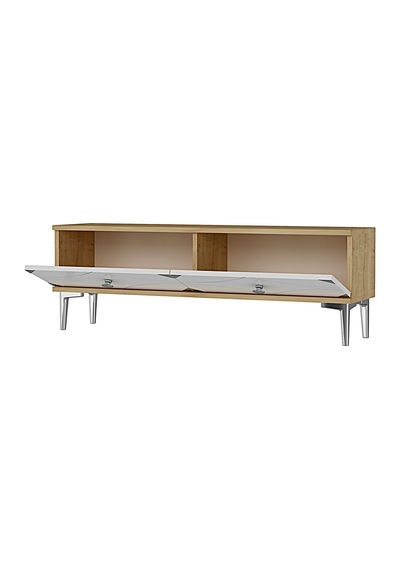 Tsa1297dbs Alfa Tv Sehpası Safirmeşe-beyaz-silver 120cm