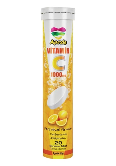 Apexis Vitamin C Efervesan Tablet 20 x 1000 MG