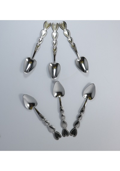 Çay Kaşığı Kalp Model 12'li Pakette 1.5 Ml Kalınlık