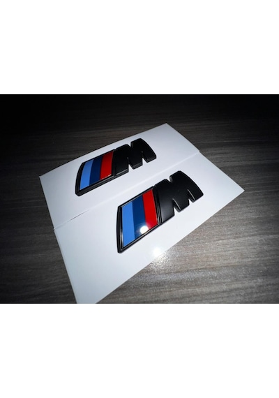 Çamurluk Bmw M Amblem Logo, Mat Siyah, 1. Sınıf