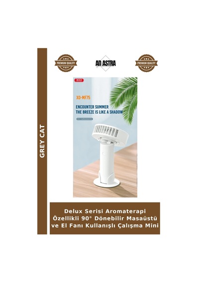Delux Serisi Aromaterapi Özellikli 90 Dönebilir Masaüstü Ve El Fanı Kullanışlı Çalışma Mini