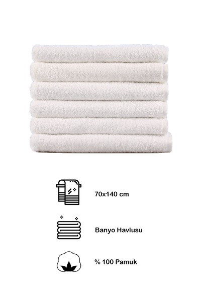 Otel Serisi Altılı Banyo Havlusu 70 x 140 CM