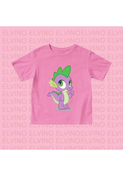Noıssey Pembe My Little Ponny Baskılı Pamuklu Bisiklet Yaka Pembe Kız Çocuk