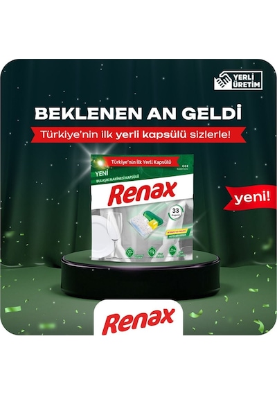 Renax Hepsi Bir Arada Bulaşık Makinesi Deterjanı 22 Tablet Renax Hepsi Bir Arada Bulaşık Makinesi Deterjanı 22 Tablet