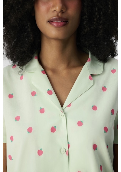 Penti Açık Yeşil Summer Breeze Pamuklu Gömlek Şortlu Pijama Takımı A.yesıl