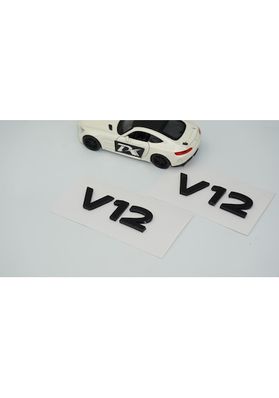 Dk Tuning Maybach V12 Çamurluk Yan Kanat Siyah Abs Yazı Logo Arma Seti -