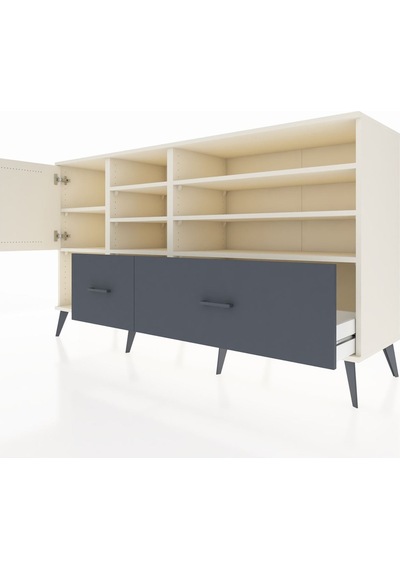 Kronos Konsol 8 Raflı 2 Çekmeceli Tek Kapaklı 176x59x99 Aytaşı-a Aytaşı-aytaşı/antrasit Kronos Konsol 8 Raflı 2 Çekmeceli Tek Kapaklı 176x59x99 Aytaşı-a Aytaşı-aytaşı/antrasit