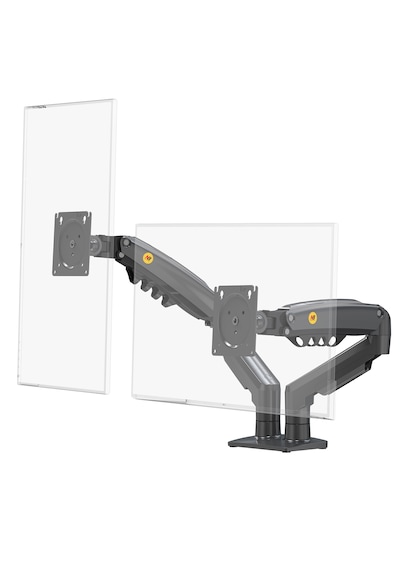 North Bayou Nb-f160 Çift Kollu Amortisörlü Monitör Standı 17"-27" / 2-9 Kg - 360 Hareketli Profesyonel Masa Askı Aparatı