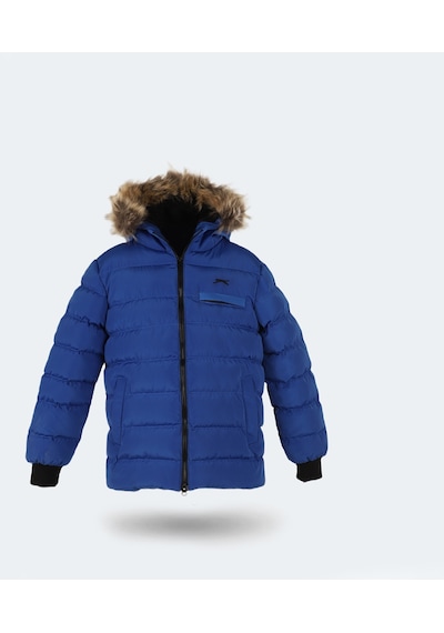 Slazenger CALISTO NEW Çocuk Kapüşonlu Şişme Saks Mavi Mont & Kaban