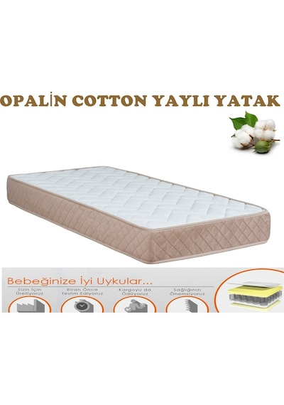 Uzunbebe 80X120 Opalin Cotton Yaylı Yatak Soft Ortopedik 80*120 Yatak