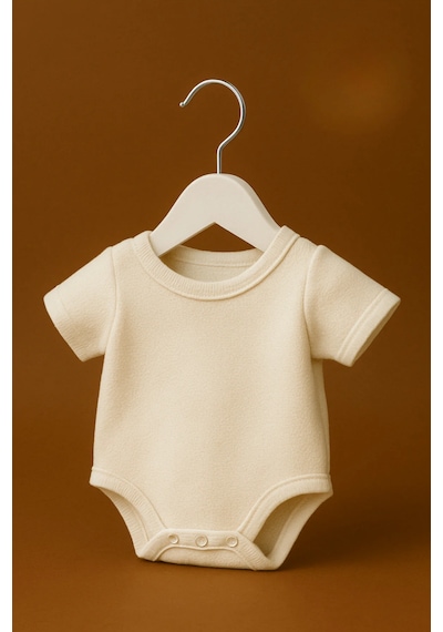 Orvila 12 Adet - Bebek Ve Çocuk Boy Ahşap Görünümlü Plastik A Kalite Elbise Askısı Tshirt Pantolon Askı Beyaz-krom
