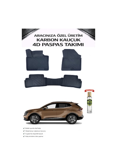 Kia Sportage 2026 Model Aracınıza Özel Karbon Kauçuk Paspas Takımı