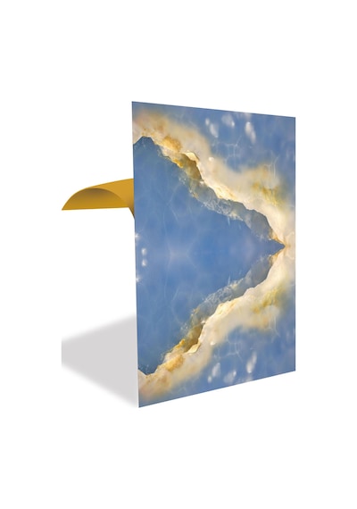 Tink Kendinden Yapışkanlı Mavi Mermer Desenli Pvc Panel 41x62 Cm
