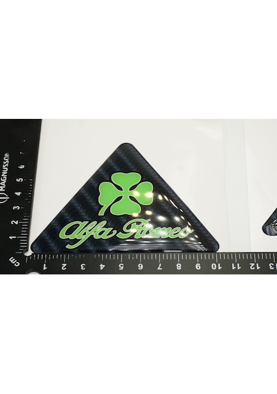 Alfa Romeo Yonca Logo Yan Çamurluk 3m 3d Karbon Damla Logo Amblem