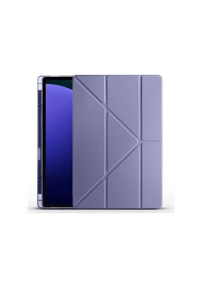 Galaxy Tab S9 Ultra Kılıf Zore Tri Folding Kalem Bölmeli Standlı Kılıf Kapaklı Kılıf