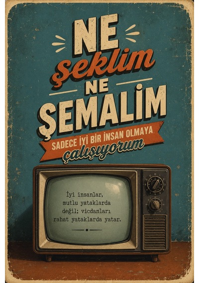 Nostaljik Türk Filmi Sözü Mdf Tablo 20x30 Cm Retro Duvar Dekoru