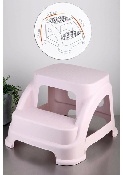 Merdivo Küçük Basamaklı Tabure 38x43x28 Cm Royaleks-81932 Çok Renkli