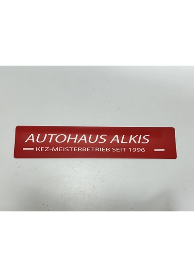 Dekor Araç Galeri Plakası 52x11cm Kırmızı