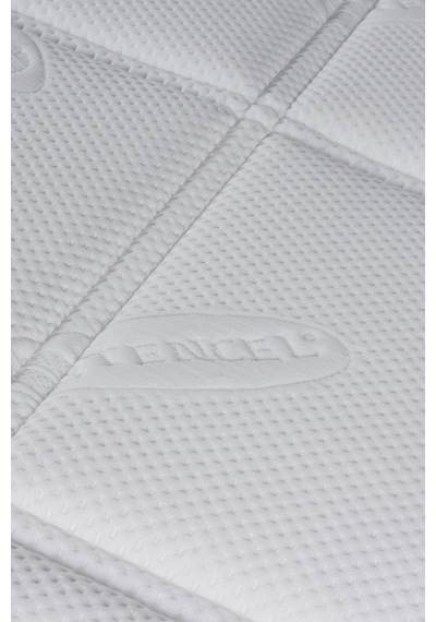 Topper 2.7 - Serinletici Soğuk & Tencel Kılıflı Nano Paket Yaylı Visco Yatak Pedi - Yıkanabilir Beyaz