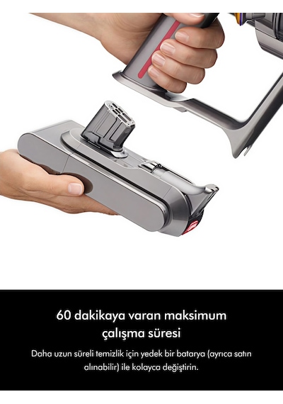 Dyson V12S Detect Slim Submarine Islak Kuru Şarjlı Dikey Süpürge