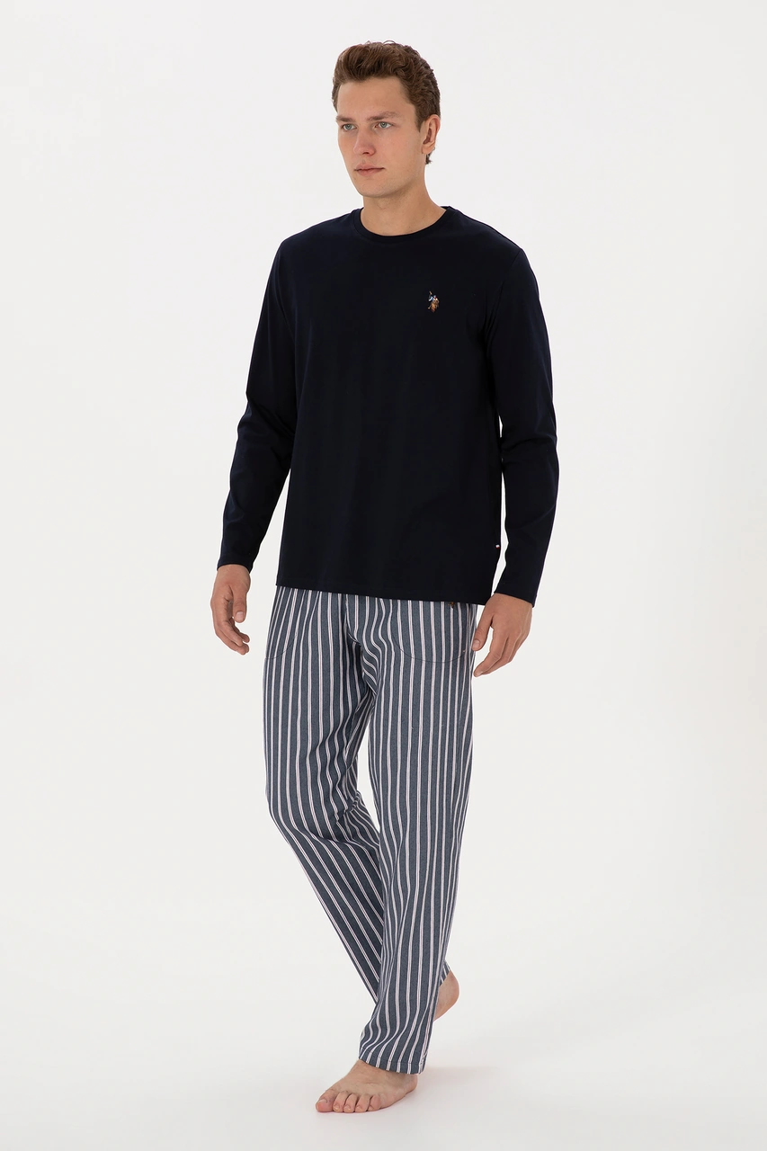 U.s. Polo Assn. Erkek Lacivert Pijama Takım 50318610-vr033 Lacivert