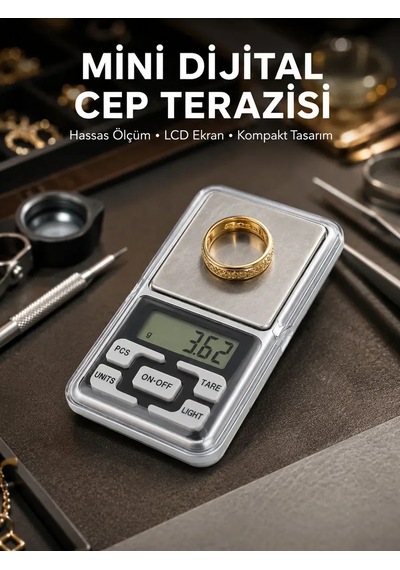 Taşınabilir Dijital Cep Terazisi 5 Ölçüm Birimli Reknli