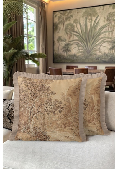 Vintage Manzara Orman Tasarım Saçaklı Yastık Kılıfı - Toile Doğa Vizon Püsküllü Kırlent Kılıfı Kadim Atlas Lime Vintage Manzara Orman Tasarım Saçaklı Yastık Kılıfı - Toile Doğa Vizon Püsküllü Kırlent Kılıfı Kadim Atlas Lime