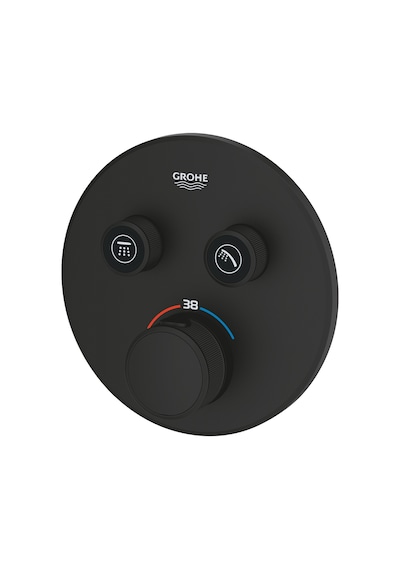 Grohe Grohtherm Smartcontrol Çift Yönlü Ankastre Termostatik Duş Bataryası Phantom Black - 29507Kf0