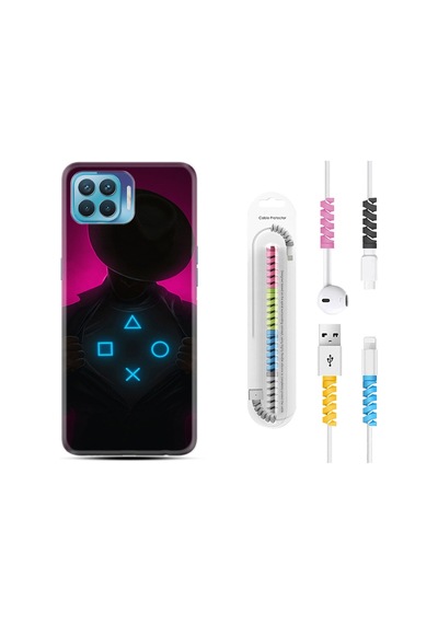 Oppo Reno 4 Lite Kılıf Kablo Koruyuculu Xoxo 1849