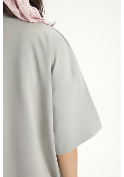Mai Studios Co. Mood Oversize Gri T-shirt Gri
