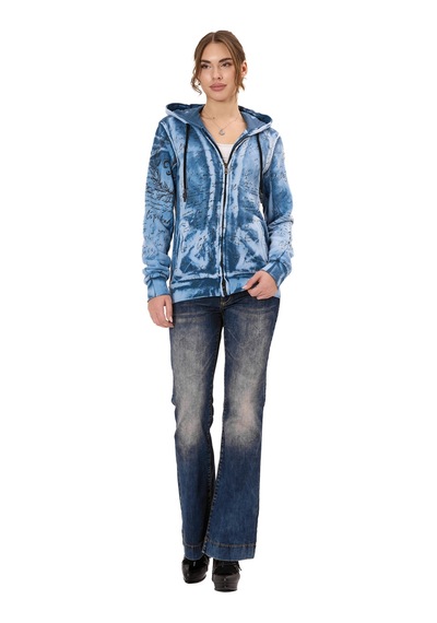 Cipo & Baxx Wl379 Kadın Hoodie Sweatjacket Cipo&baxx Şık, Rahat Ve Modern Tasarım Blue
