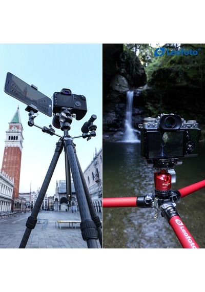Ly-224c+lh-25 Y Şekilli Orta Sütun Tasarımlı Tripod Kırmızı