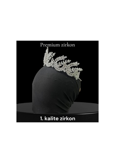 Zircon Luxe Collection-premium Kalite Zirkon Taç, Özel Tasarım Gelin Aksesuarı Beyaz - 801943338 Beyaz