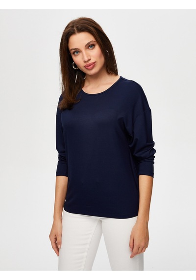 Yuvarlak Yaka Uzun Kol T-shirt B00019-1 B00019-120 Lacivert