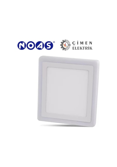 Noas Yl15 1800 R Sıva Üstü Kare 18+6w Fonksiyonlu Led Spot 6500k Beyaz+mavi