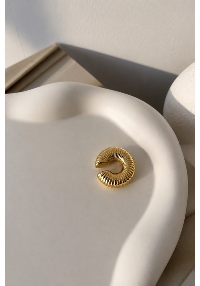 Earcuff Kıkırdak Küpe Yüksek Kalite Çelik Altın