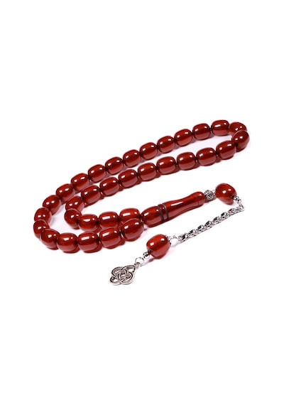İri Boy Bal Rengi Uçak Camı Tesbih 13x11 Mm
